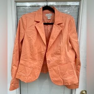 Laura Leigh Coral Single-Button Blazer